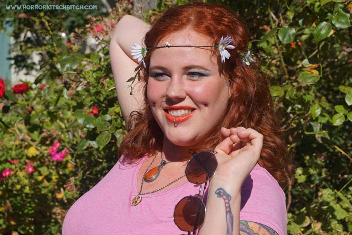 kobi jae horror kitsch bitch plus-size blog blogger aussie australian ootd chubby fat fatty girl tattooed tattooes zombie inked dimples vintage retro kawaii alternative curves fatbabe ps pinup effyourbeautystandards plus model melbourne secondhand thrifted body positive lose hate not weight redhead ginger thrifted secondhand pho sizzle hippie hippy 70's seventies 1970's