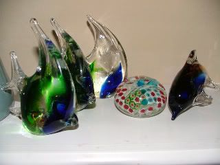 Lots of fishies, dolphin for Mikayla and paperweight for Destiny