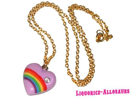 Rainbow heart necklace - £6.99 : Liquorice-Allosaurs, Jewellery, crafts and handmade delights Rainbow heart necklace - £6.99 : Liquorice-Allosaurs, Jewellery, crafts and handmade delights