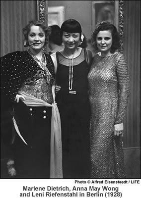 Wong with Dietrich and Riefenstahl