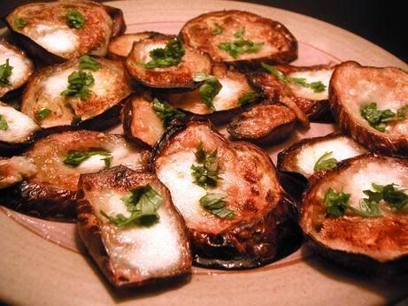 Broiled Eggplant with Melted Cheese