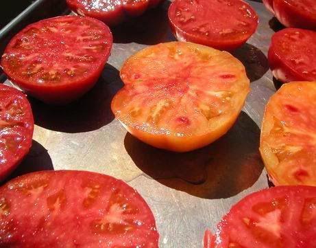 Heirloom Tomatoes Halved