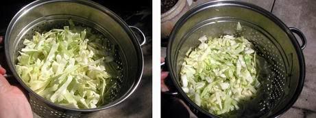 Cabbage before and after
