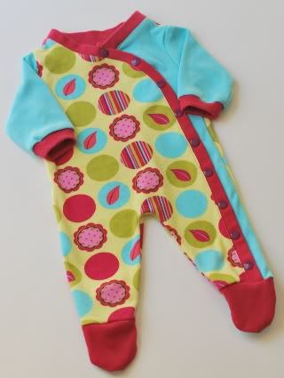 Citron Mod Dots Jamie Jumper with Footies size  0-3 months