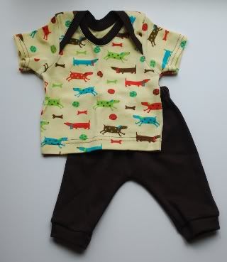 Dachshunds Newborn Lap Tee with Pants