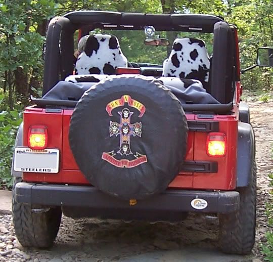 Mickey mouse jeep spare tire cover