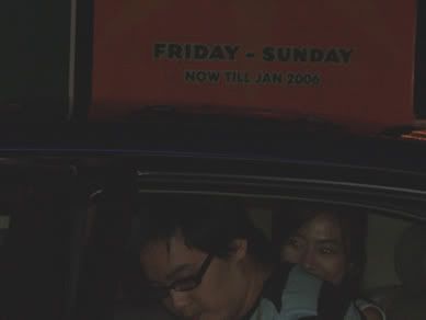 Close up when she & Tiger Hu were in the car