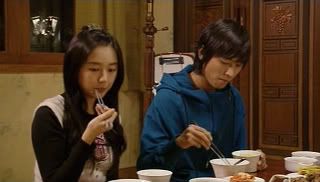 The couple having their meal
