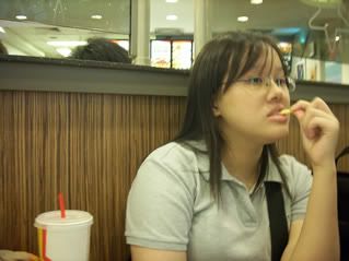 Caught Jasmine enjoying fries