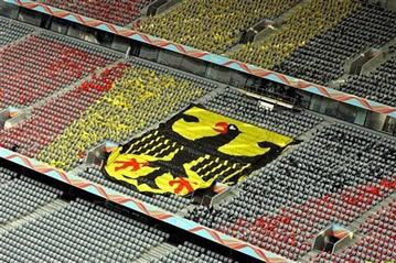 German heraldic eagle ready for football fever