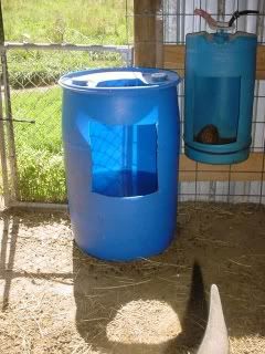 Feed and water buckets, hay feeders - Goats