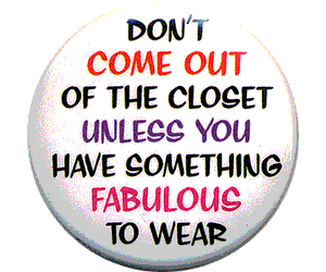 Out of closet button