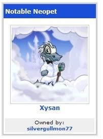 Xysan as a notable pet! Thanks caitlyn8189!