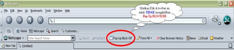 Cara Untuk Menghilangkan pop-up di browser Netscape
