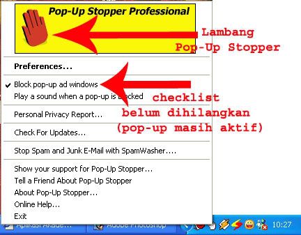 Cara Untuk Menghilangkan pop-up popup-stopper