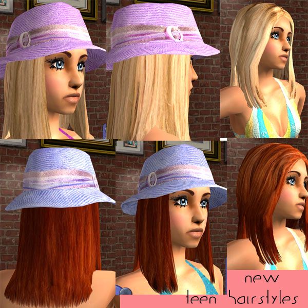 I usually don't do hairstyles, but I wanted to make some cute hats for teens 