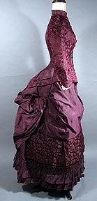 wine bustle gown