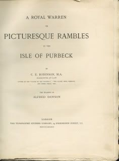 Image for A Royal Warren or Picturesque Rambles in the Isle of Purbeck