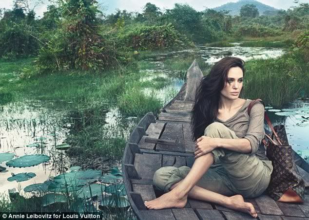 Surprised to see Angelina Jolie posing for Louis Vuitton and she's not at 