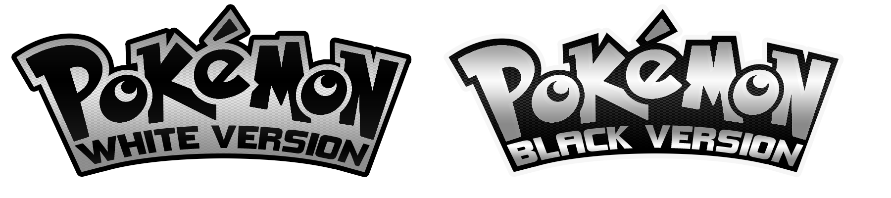  and just the usual Pokémon logo with "Black/White Version" underneath in 