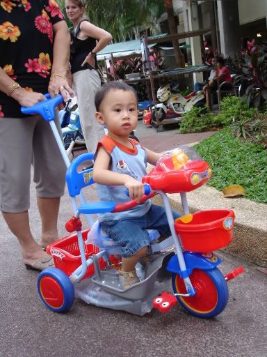 Ryan and his new tricycle