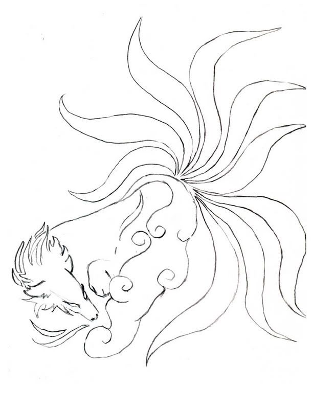 Dragon Parlor Fanart sketches doodles Uzumaki Naruto Kyuubi Tattoo 