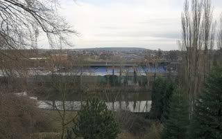 Gay Meadow from across the Severn