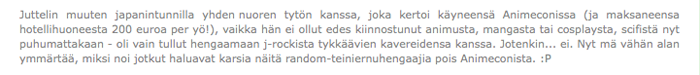 Tämä on sen verran mainio esimerkki, että on pakko käyttää sitä tässä uudestaan...