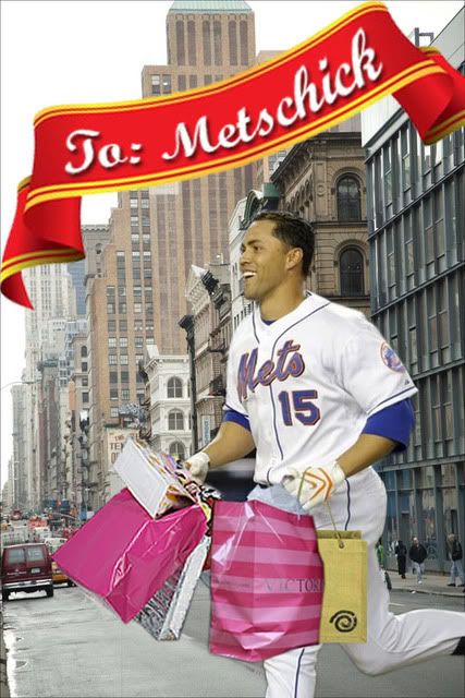 Carlos Beltran Hes finished shopping for you, Metsy! And look how happy he is about that!