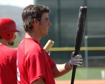 Brandon Wood and his...uhh...wood.