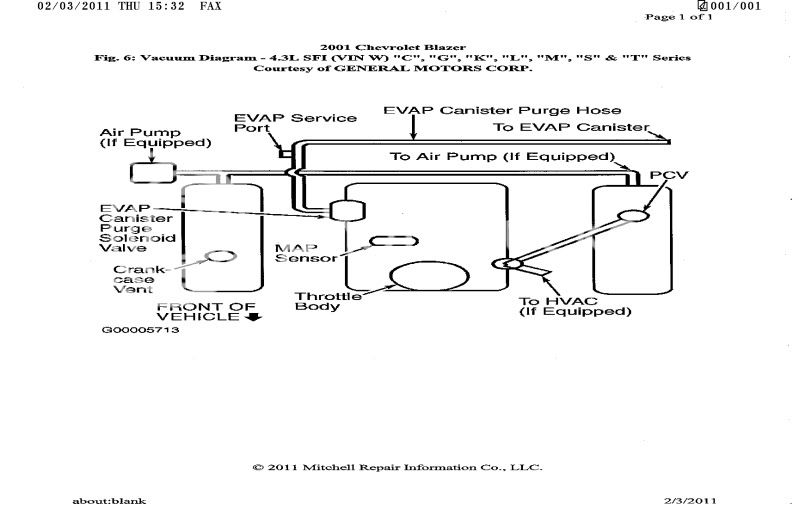 2001 Chevy S10 4 3 Vacuum Line Diagram