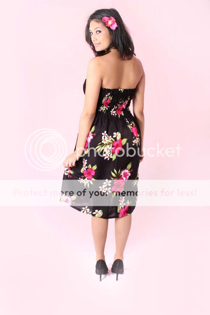 Hibiskus Blüten Rockabilly Beach PIN UP Strand Kleid