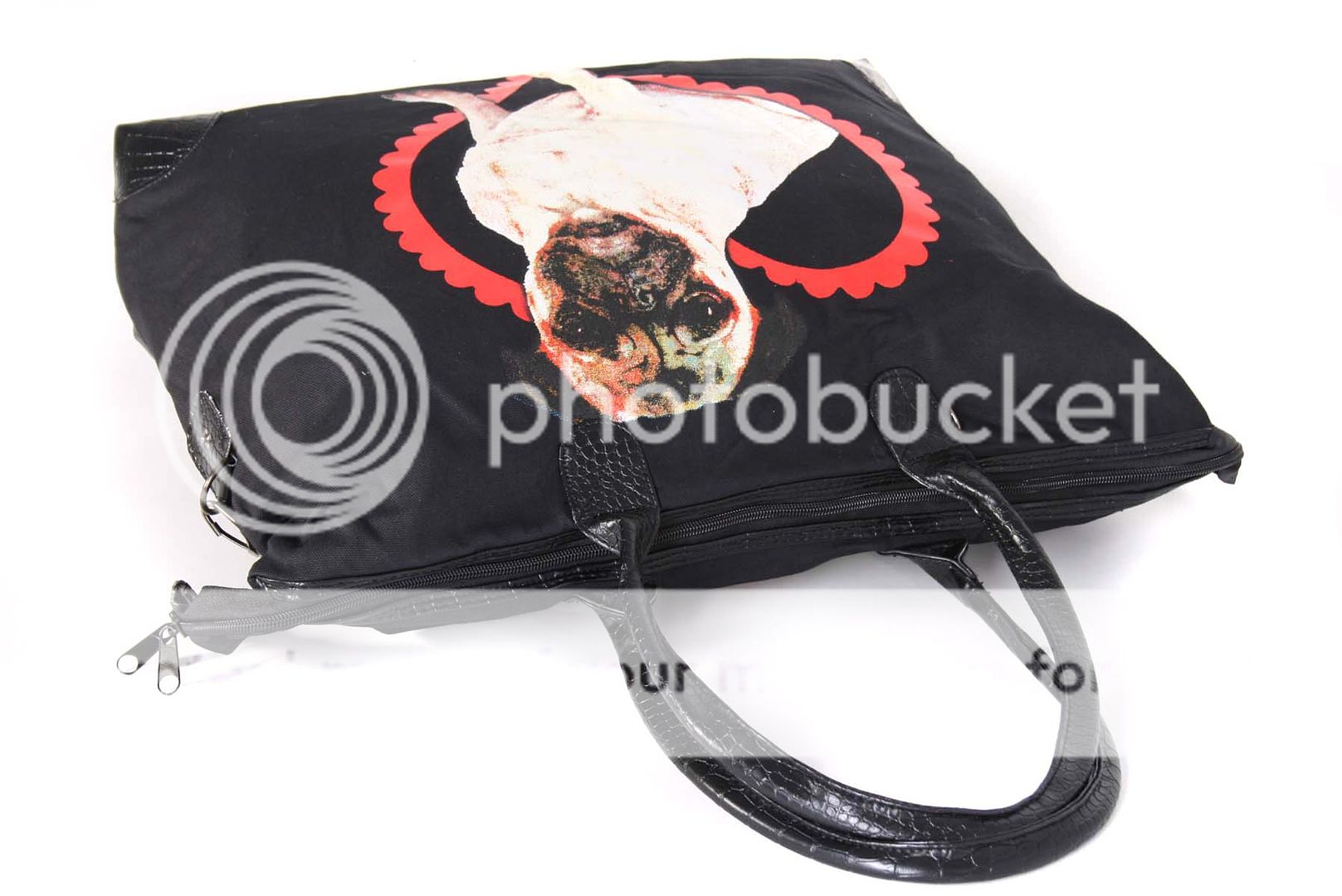 Mops Hunde PUG Rockabilly Schultertasche Beach Tasche