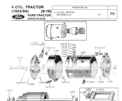 1953 TO 1964 FORD TRACTOR PARTS MANUAL PDF BOOK ON CD  