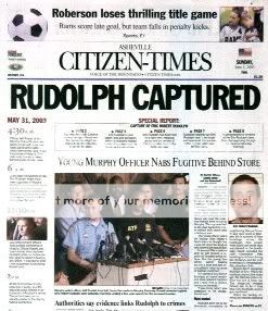 Image result for bombing suspect eric rudolph captured