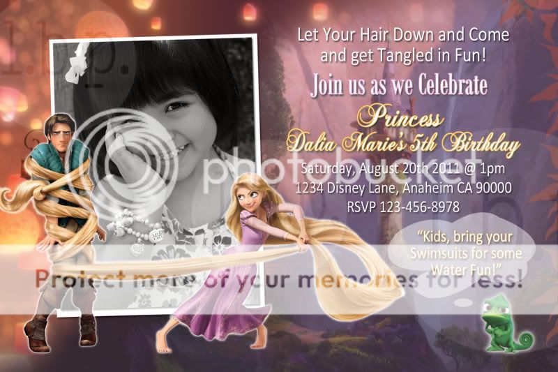 Tangle Rapunzel Birthday Invitation DIY  